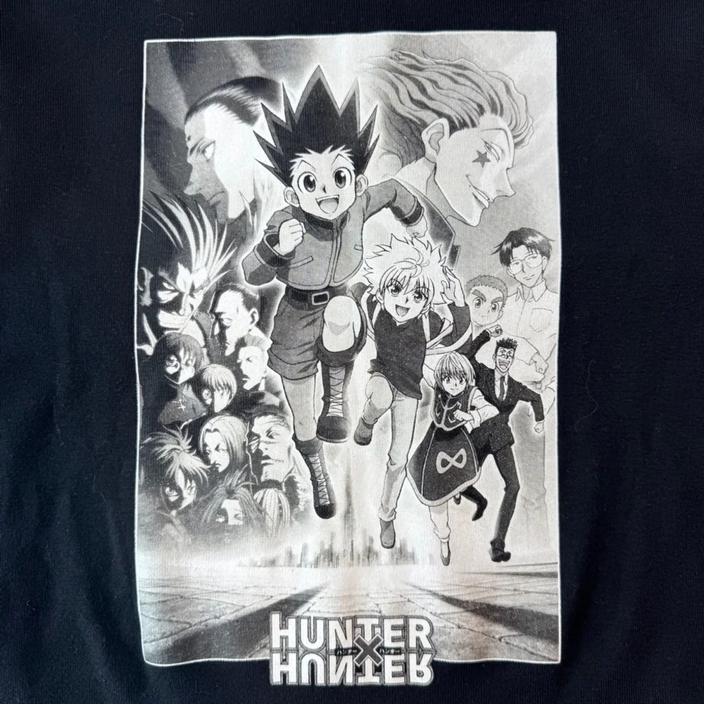Hunter X Hunter T-Shirt Women XXL Black Graphic Anime Manga Streetwear Casual